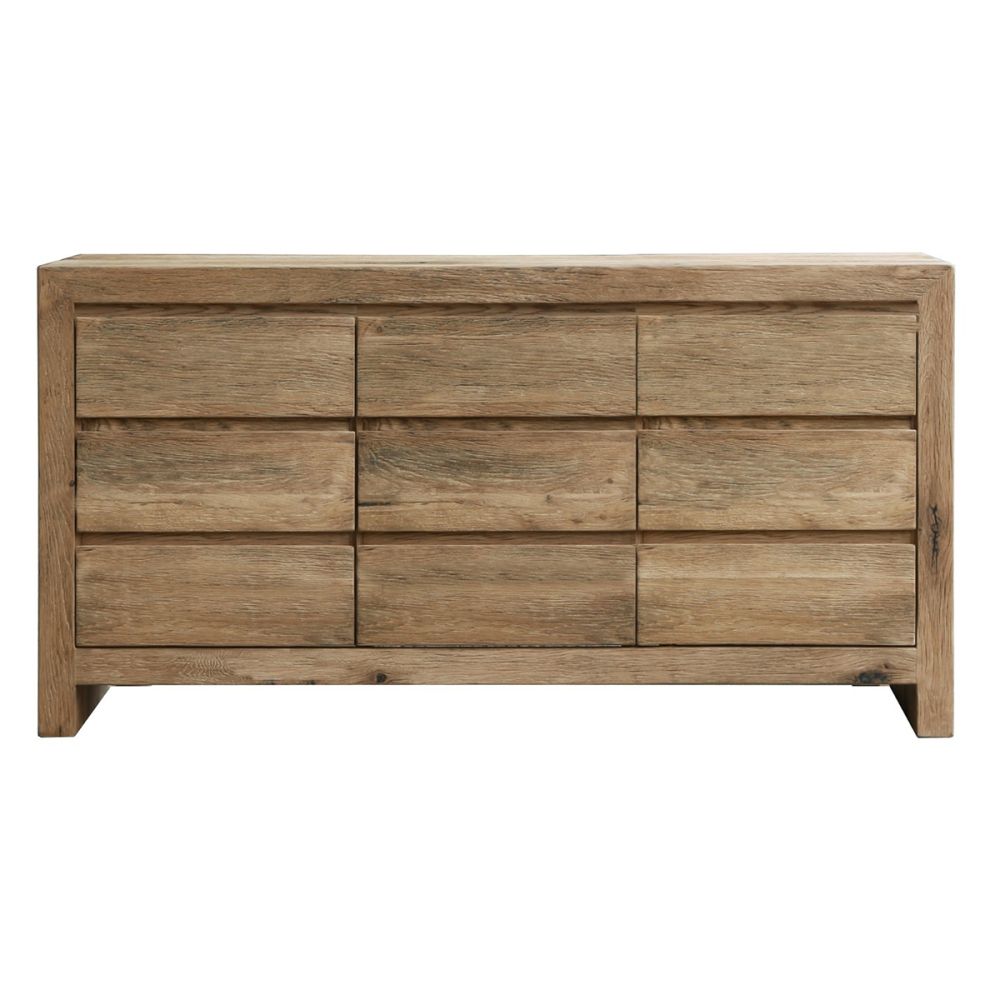 Reclaimed Oak Chest of Drawers - 9 Drawer