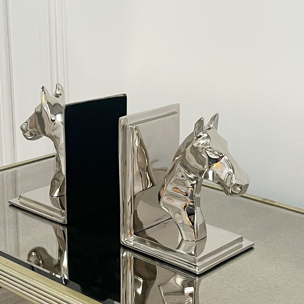 Clearance Horse Bookends - Nickel