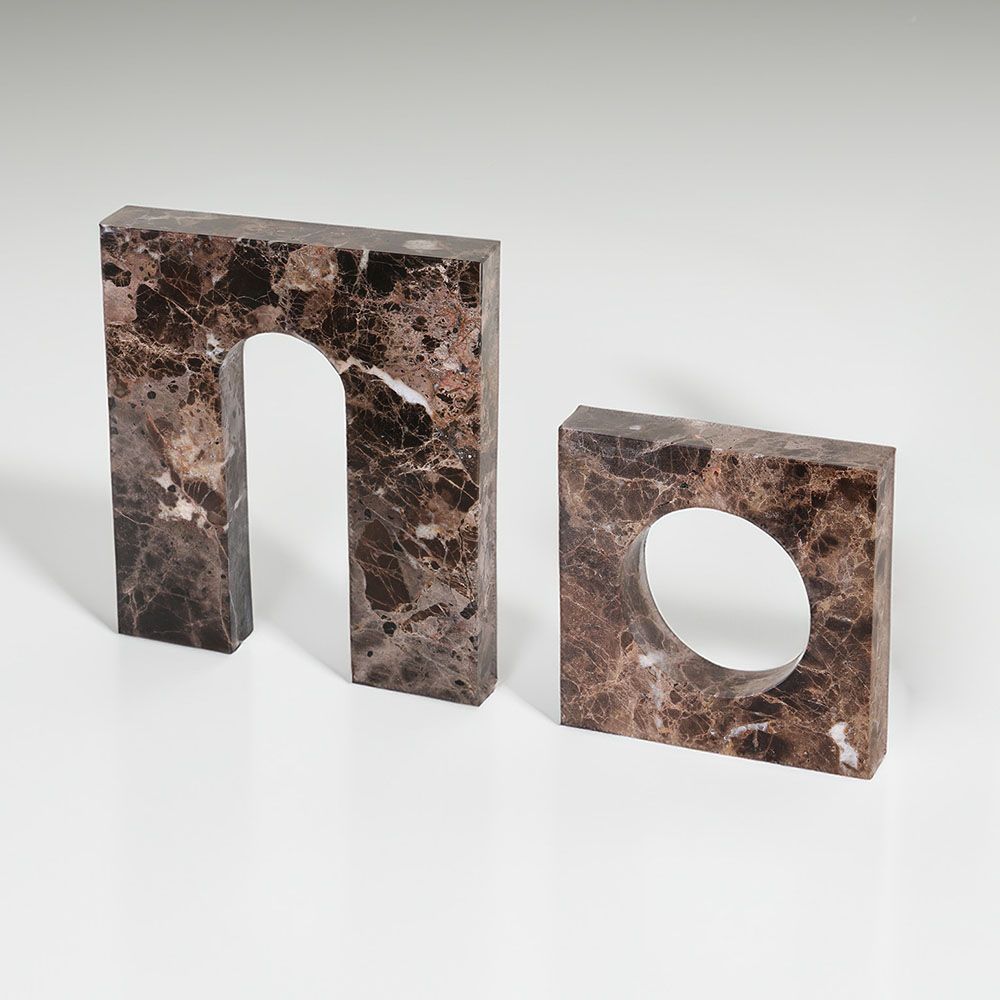 Nafello Marble Large Sculpture - Coffee