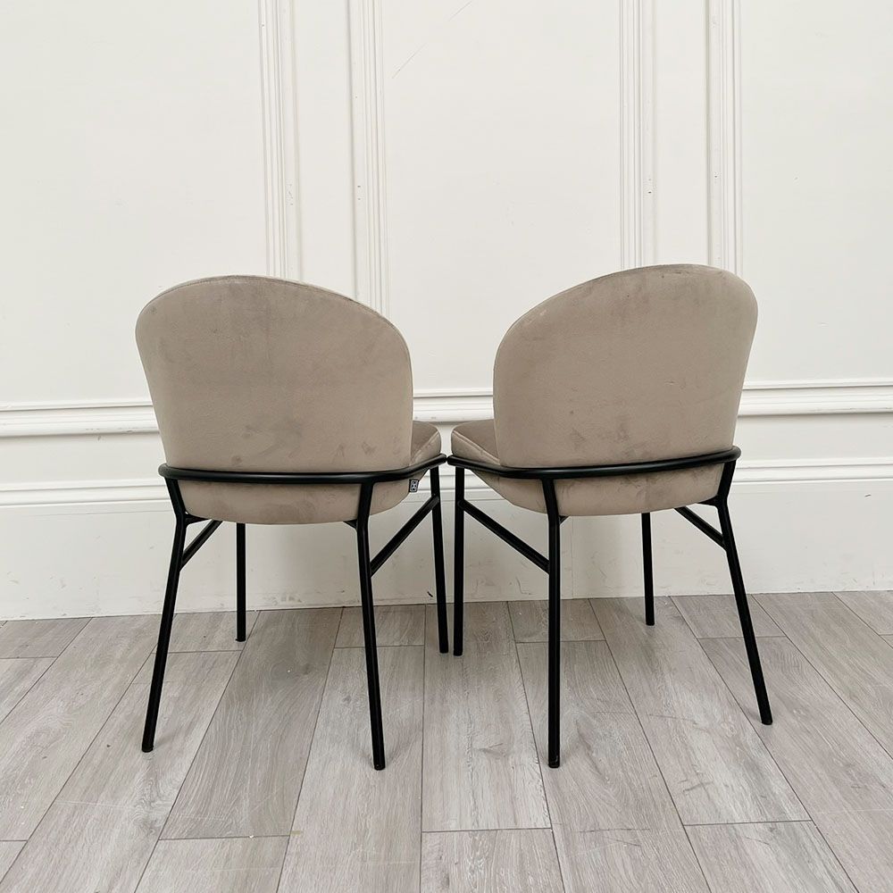 Clearance Willis Dining Chair Greige Set of 2 - B