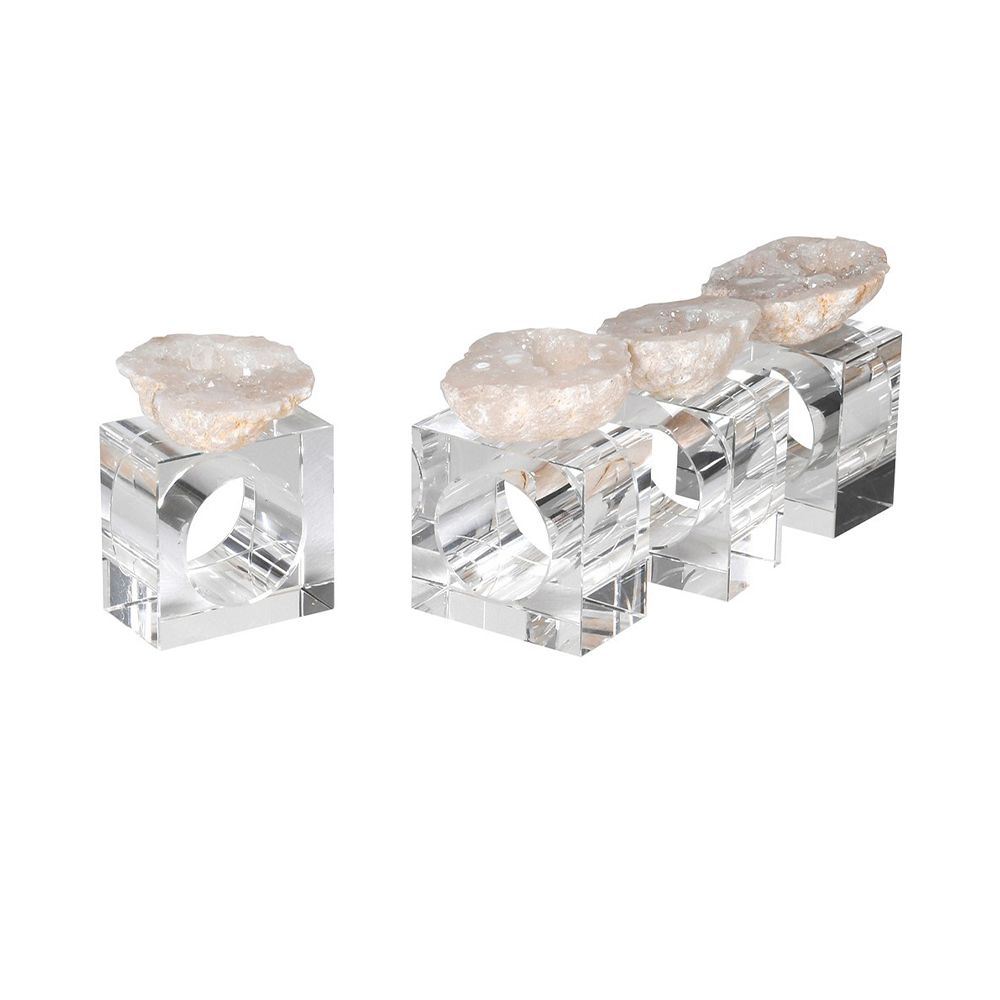 Crystal deals napkin rings