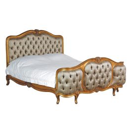 Gold French Style Buttoned Bed | Beds | Sweetpea & Willow