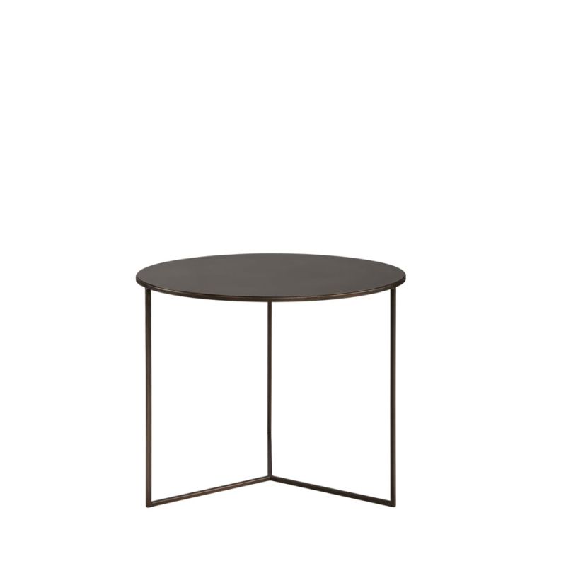 Large simple round coffee table with minimal table legs