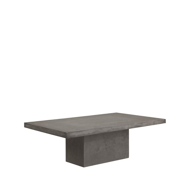 Sleek minimal coffee table with concrete style finish