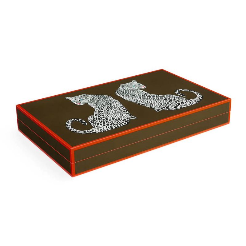 A statement Leopard Backgammon set from Jonathan Adler