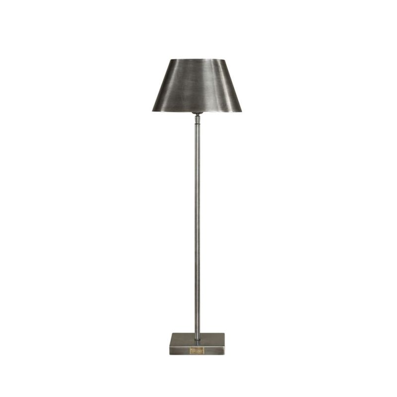 Large silver minimal table lamp