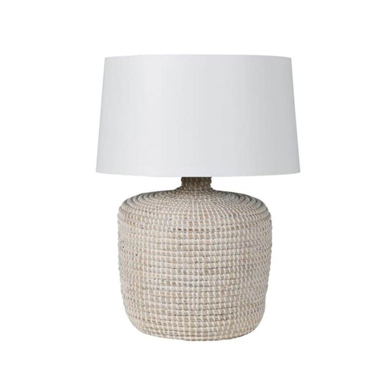 natural seagrass woven lamp