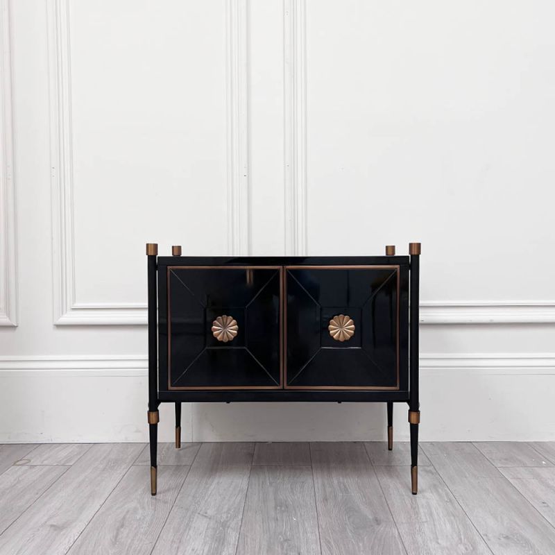 A luxurious Parisian inspired cabinet with brass details