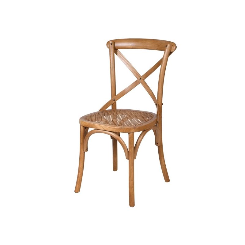 Rattan, wooden dining chair