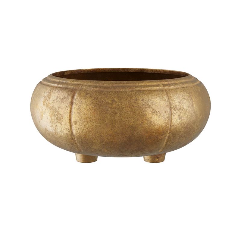 Gold bowl with three raised feet