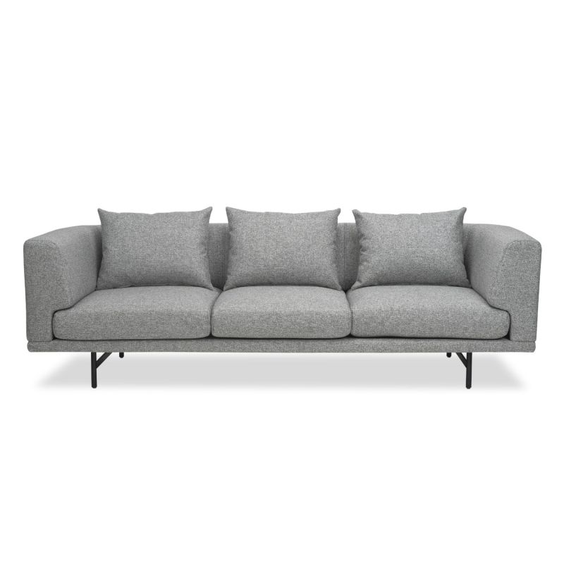 A modern sofa by Liang & Eimil with a gorgeous grey upholstery