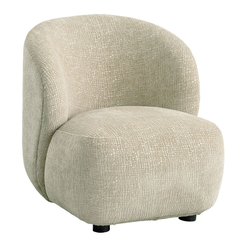 Armchair with rounded silhouette