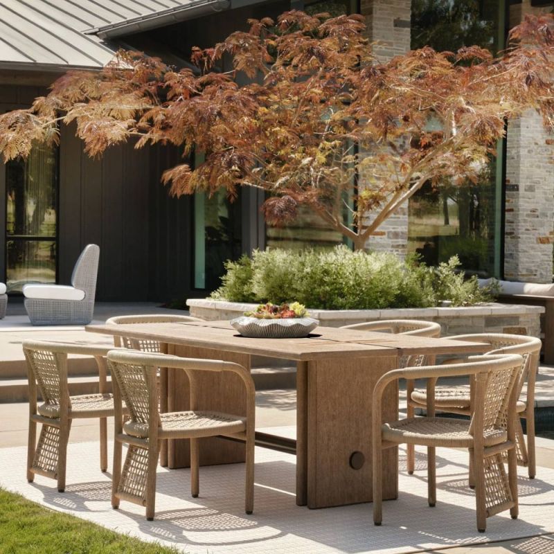 Enhance your outdoor space with the Dominic Outdoor Dining Table. Stylish, durable, and perfect for gatherings, it combines elegance with functional design.