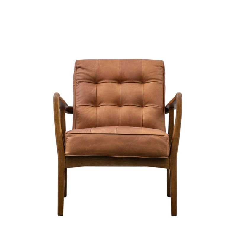 Alden Armchair - Vintage Brown Leather