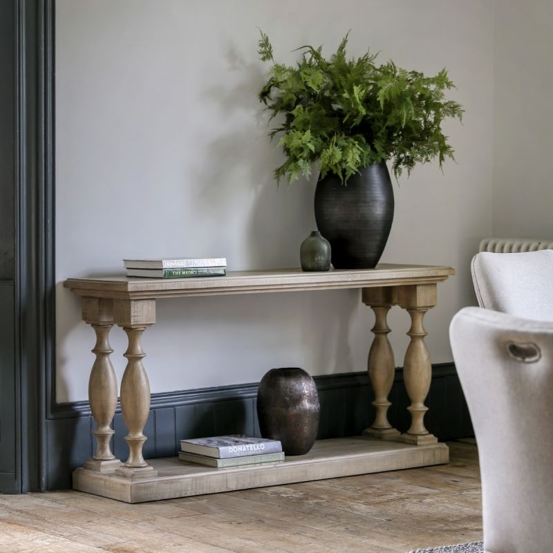 Rustic and sophisticated console table