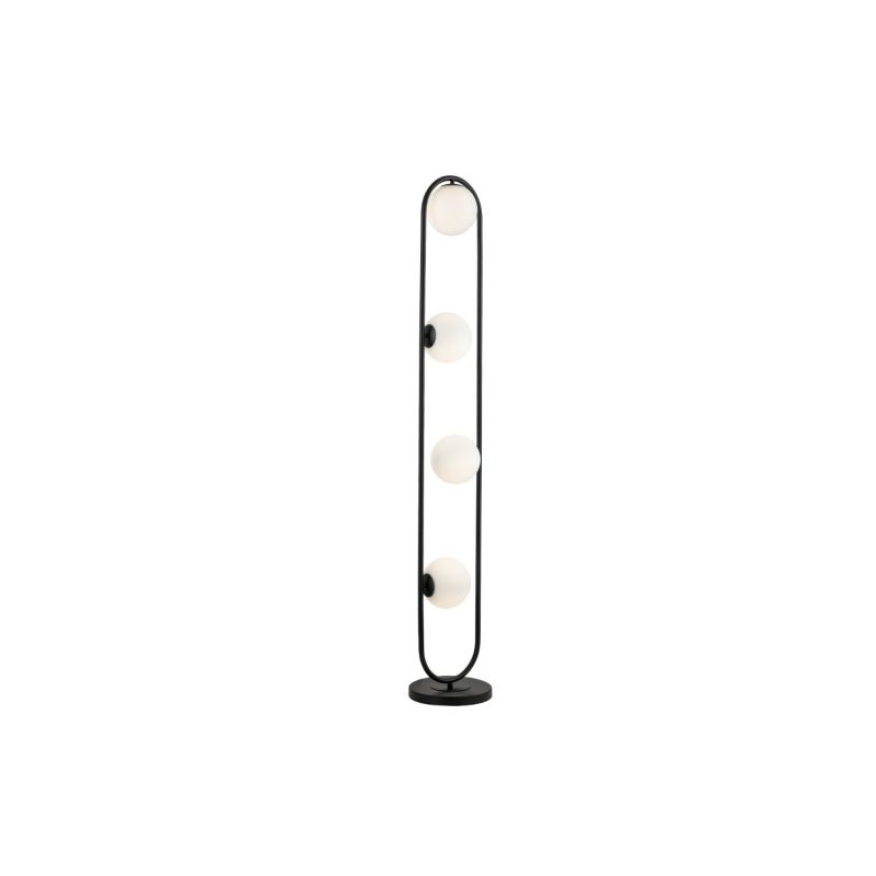 Luca Floor Lamp - Matte Black/Opal White