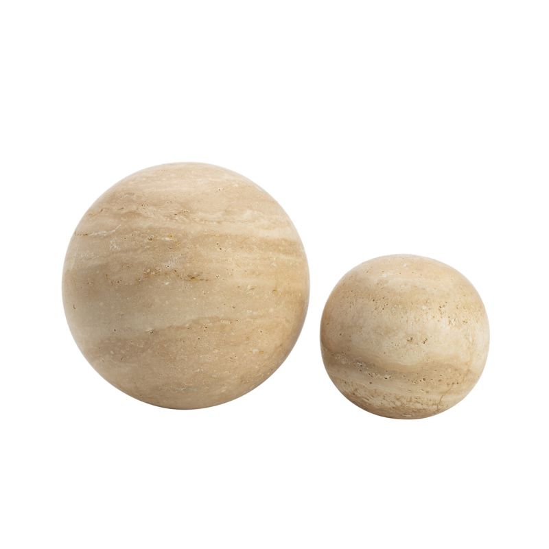 Marble Ball Sculpture - Set of 2