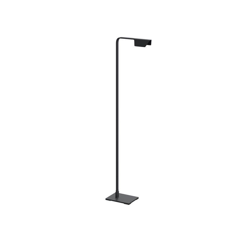 Contemporary black metal floor lamp