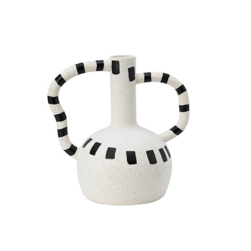 Irving Vase Ceramic Vase - Black/White