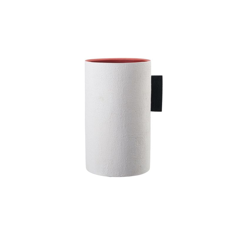 Santi II Ceramic Vase - White and Red