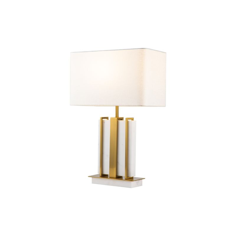 Vedra Table Lamp - Brushed Brass/White