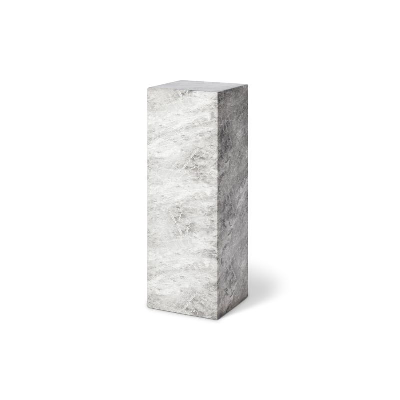 Long Pedestal - Grey Faux Marble