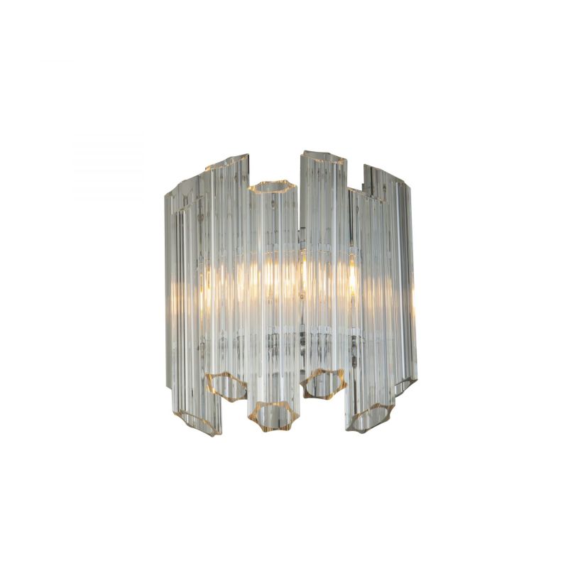 Hexagonal glass tube cluster wall light 