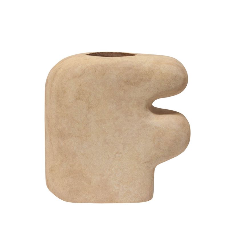 Sandstone textured organic vase - small