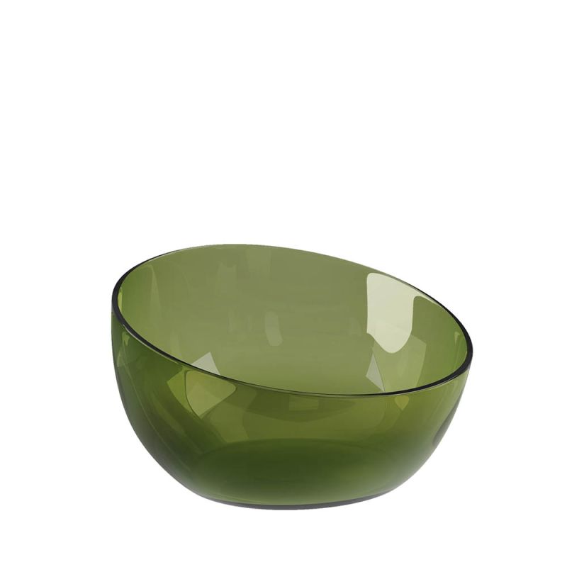 Rich green glass bowl