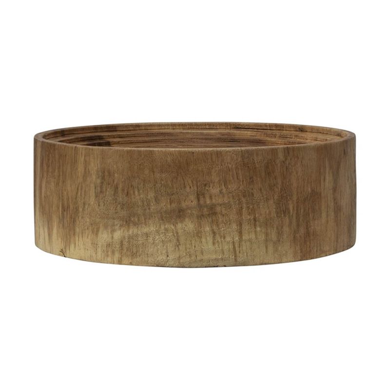 Wonderfully wooden textured round centrepiece