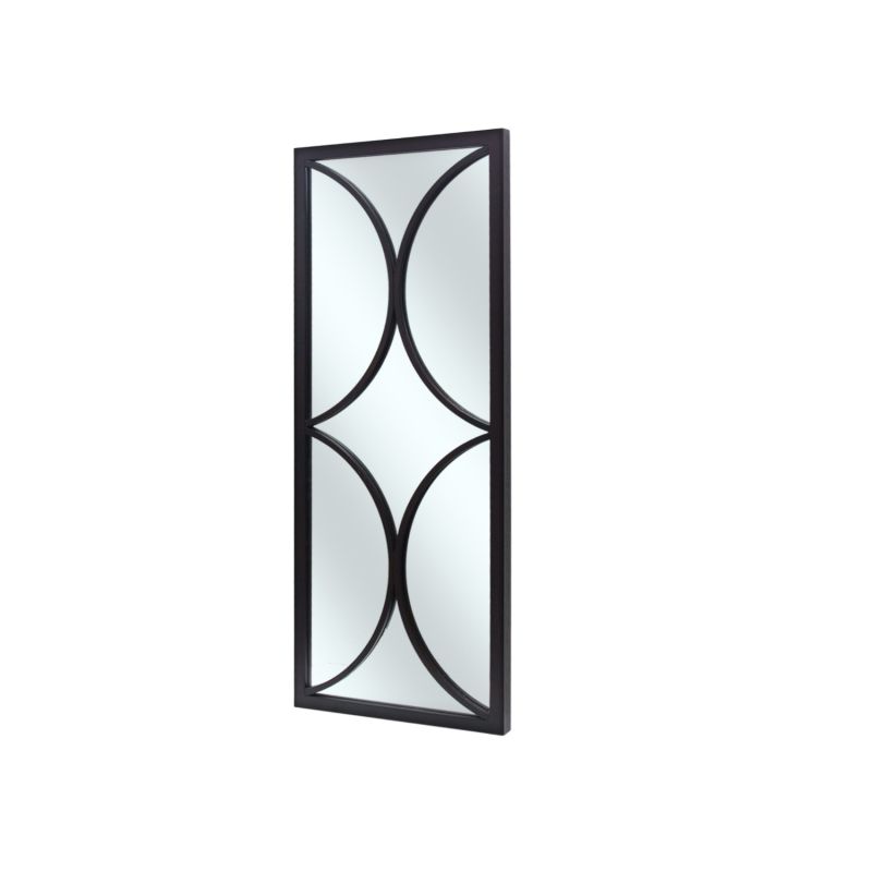 Modern wall mirror with large semi-circle designs