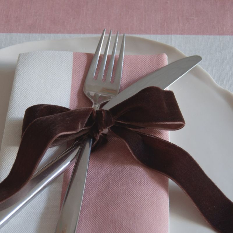 Colourful striped linen napkin