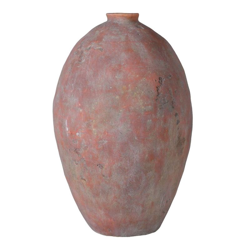 distressed terracotta vase