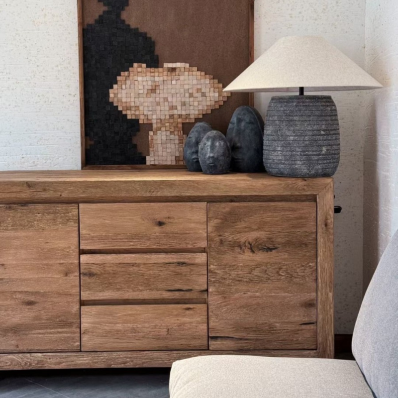 Discover our Reclaimed Oak Sideboard with 2 doors, blending rustic charm and modern design. Perfect for storage and enhancing any living space!