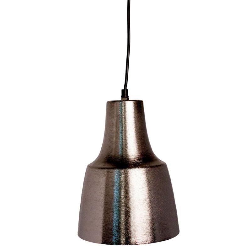 Sumptuously striking pendant complete in a brushed nickel finish