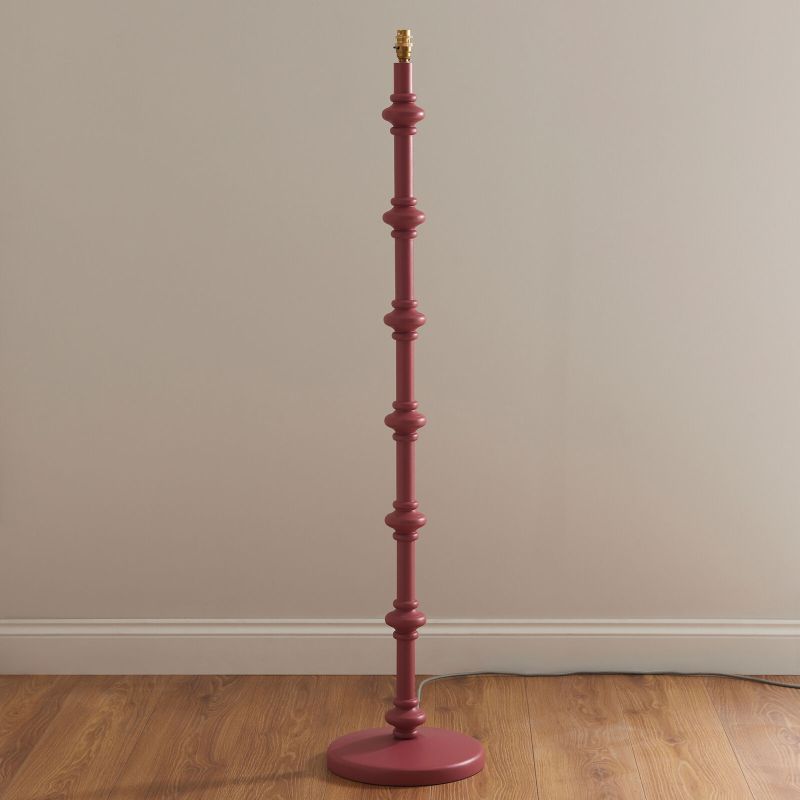 Spindle Floor Lamp - Satin Pink