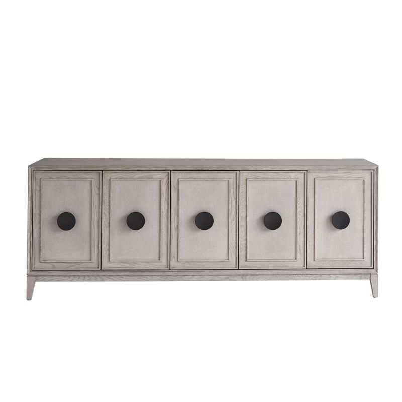 Wooden sideboard with grey finish and five doors