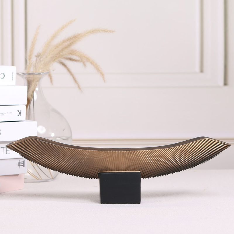 Beautiful curved sculpture on sleek black base