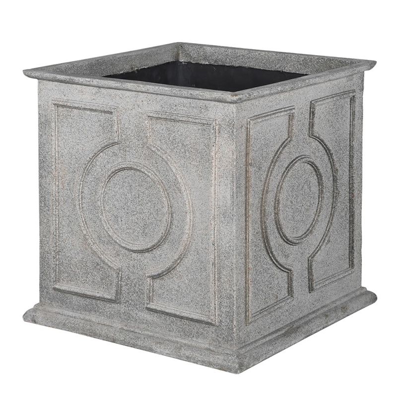 Grey square planter