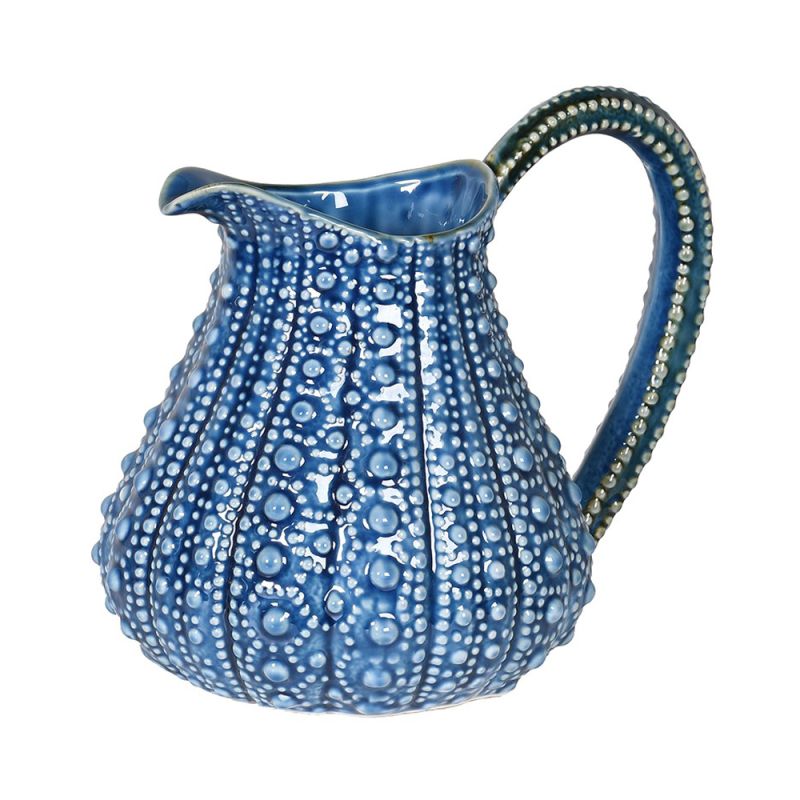 Royal blue urchin pattern, ceramic jug