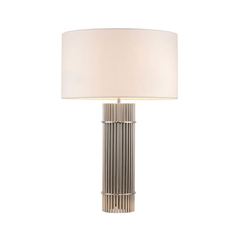 Bouquets Table Lamp - Nickel Finish/White Shade