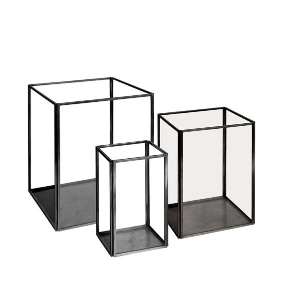 Lausanne Lanterns - Black - Set of 3