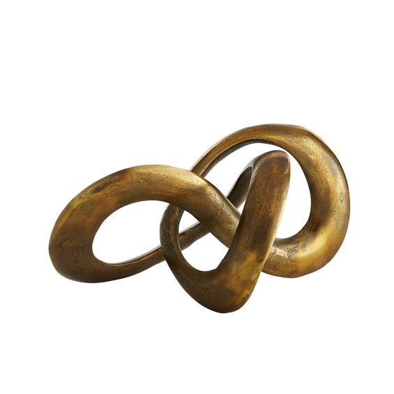 brass twisted knot sculpture