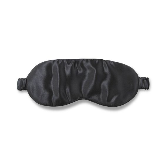 Sumptuous black mulberry silk eye mask