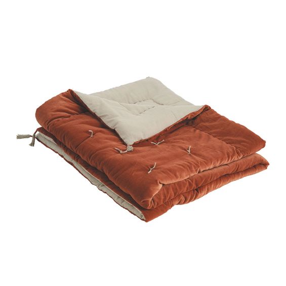 Single futon mattress - MATTEO - BLANC D'IVOIRE - beige / blue / gray