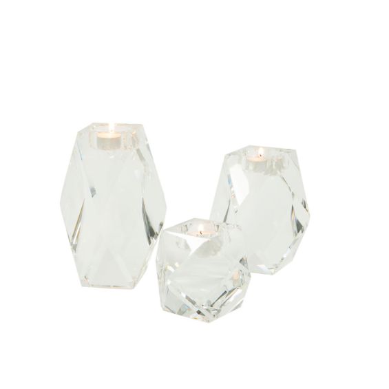 Crystal Tealight Holder - Set Of 3