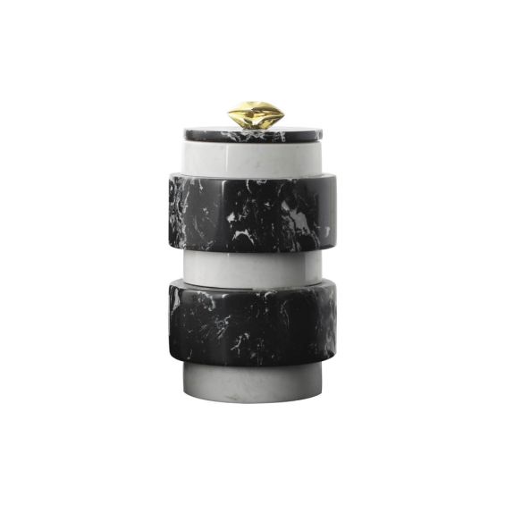 Chalton Storage Jar - Black & White