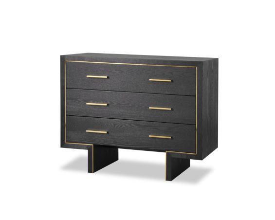 Tigur Chest Of Drawers - Black Ash Veneer