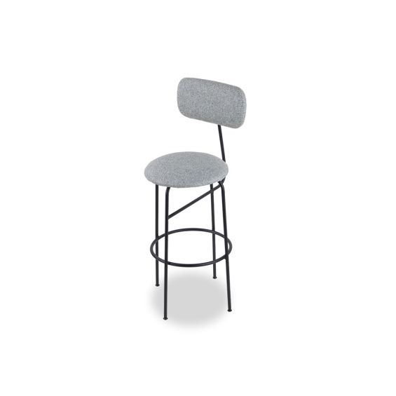 Seclus Bar Stool - Emporio Grey/Matte Black