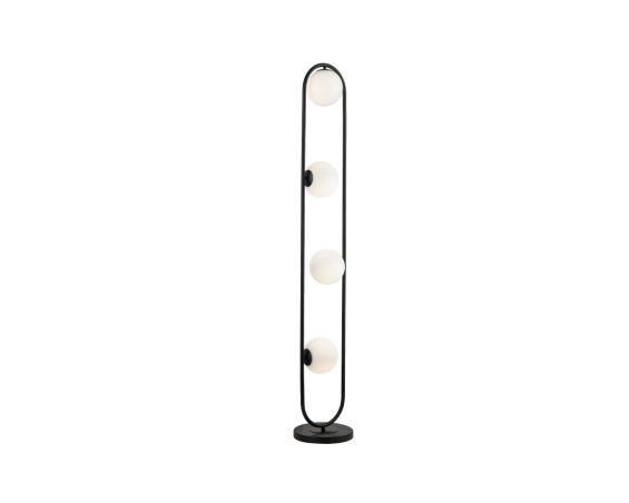 Luca Floor Lamp - Matte Black/Opal White